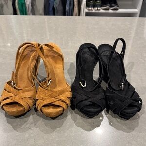 Ugg Australia Soft Black and Tan Women's Wedges size 9